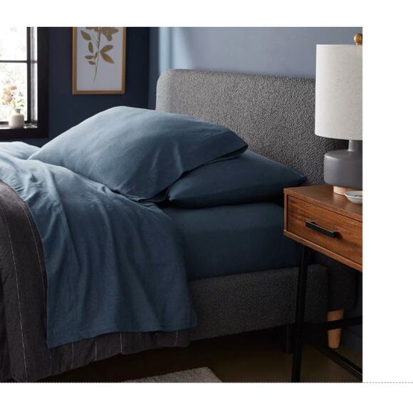 King Cotton Jersey Sheet Set Teal Threshold Knitted, 100% cotton - Picture 1 of 3